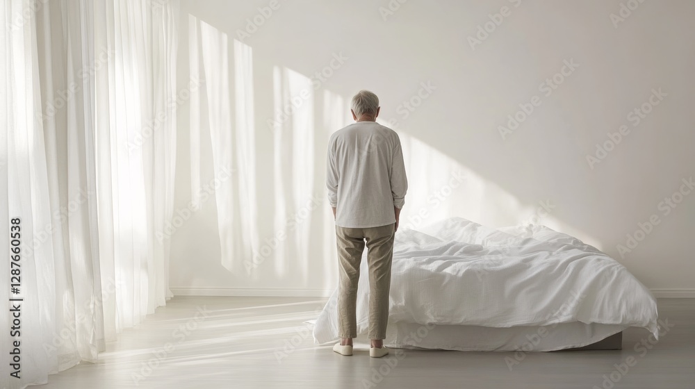 Dementia symptoms in a senior person struggling with understanding tasks. Featuring forgetfulness and confusion Dementia symptoms in a senior person struggling with understanding tasks. Featuring forgetfulness and confusion
