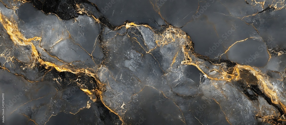 Fototapeta premium Abstract Black Gold Marble Texture