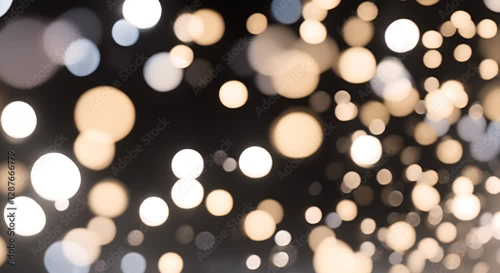 Shimmering Golden and Silver Bokeh Lights