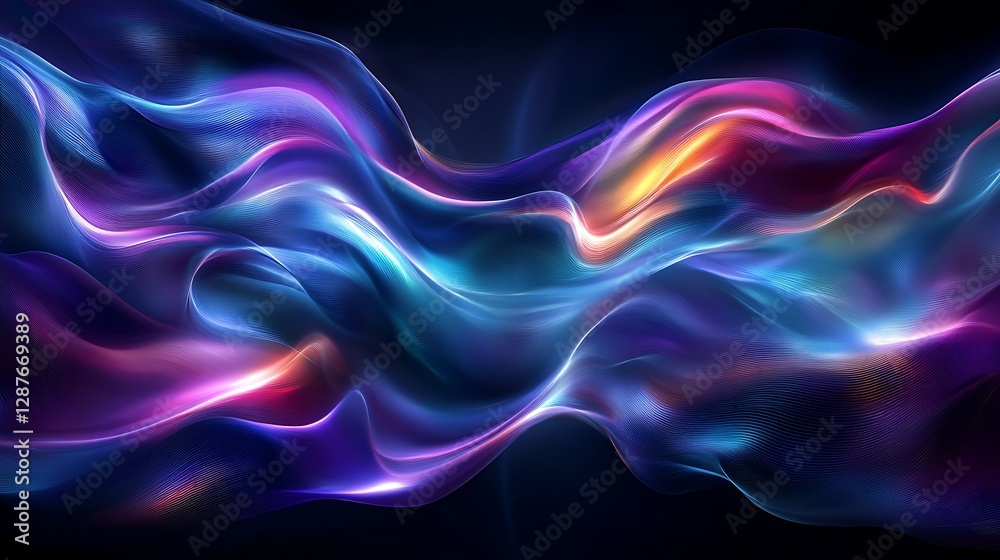 An abstract depiction of economic data visualized through glowing liquid waves, vibrant hues of teal and violet, reflective surfaces adding depth, An abstract depiction of economic data visualized through glowing liquid waves, vibrant hues of teal and violet, reflective surfaces adding depth,