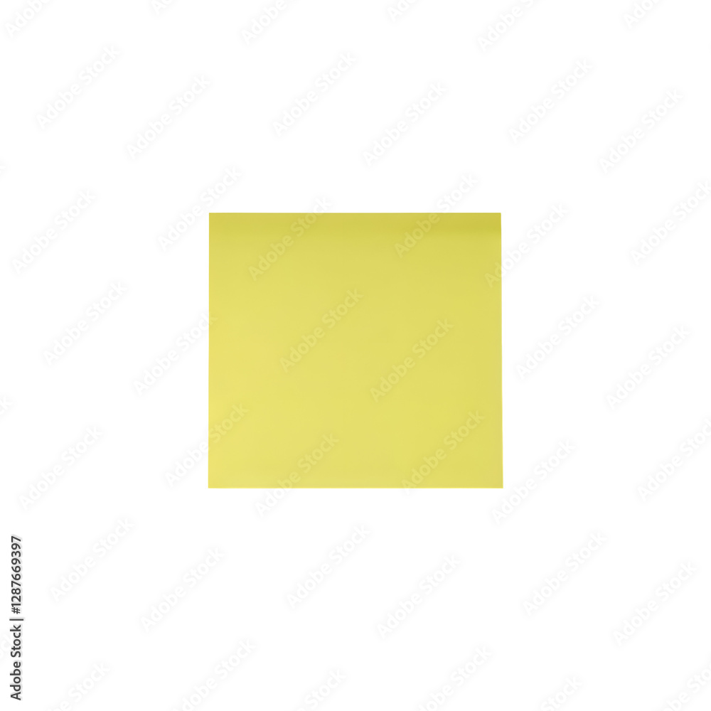 Sticky note paper with bent corner isolated on white, office stationery for writing notes and memos Sticky note paper with bent corner isolated on white, office stationery for writing notes and memos