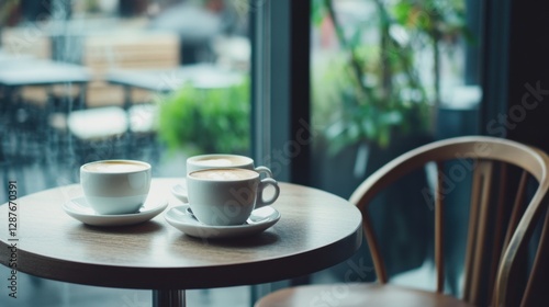 Wallpaper Mural Senior living couple enjoying a cup of coffee at a café. Featuring connection and relaxation Torontodigital.ca