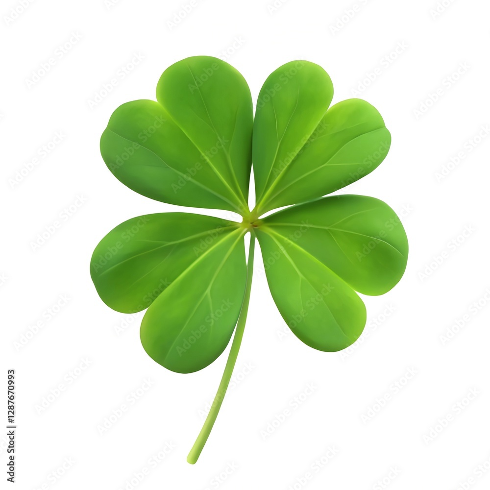 Four leaf clover isolated on white background Four leaf clover isolated on white background