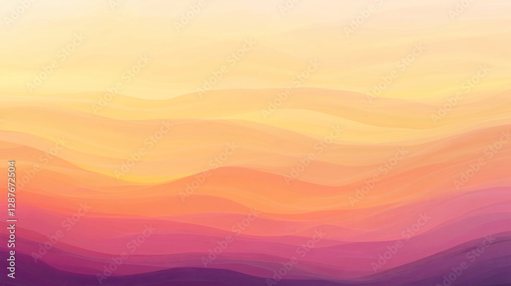 Abstract Gradient Waves in Warm Sunset Tones Abstract Gradient Waves in Warm Sunset Tones
