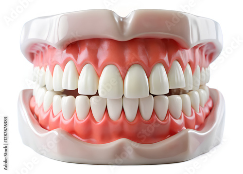 Dental teeth jaw mouth model Isolated on white background, Clipping path
