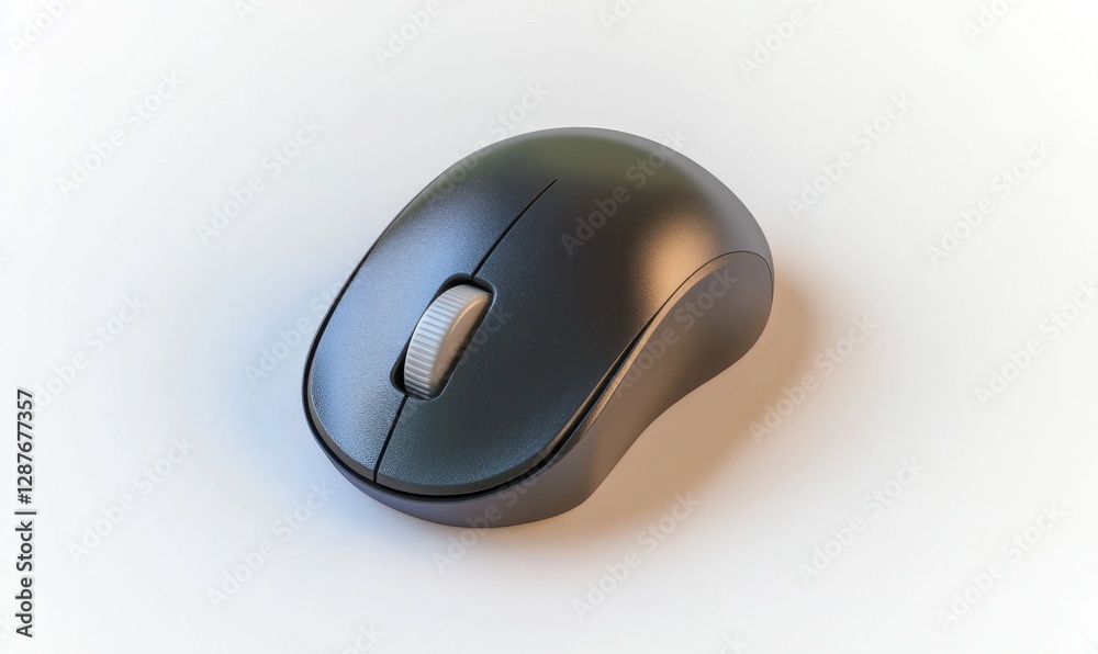 Wireless mouse on white background for tech and office use Wireless mouse on white background for tech and office use
