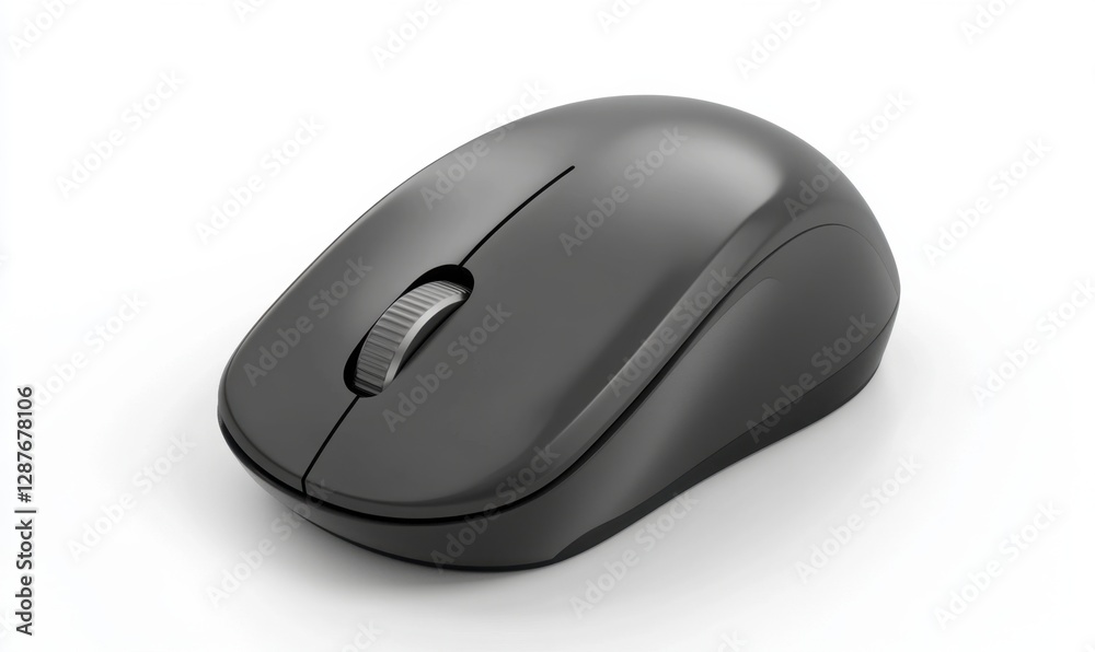 Wireless mouse on white background for technology or business use Wireless mouse on white background for technology or business use