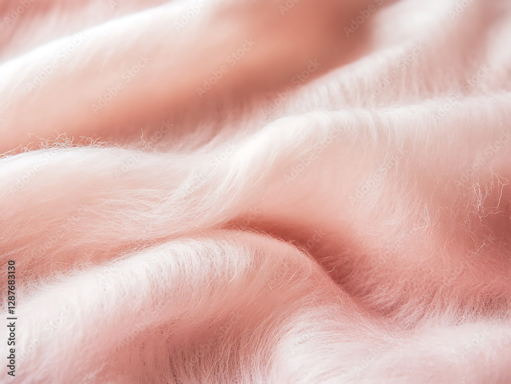 Soft Fluffy Cashmere Fabric Close-Up in Light Pink, Cozy and Warm Texture Soft Fluffy Cashmere Fabric Close-Up in Light Pink, Cozy and Warm Texture