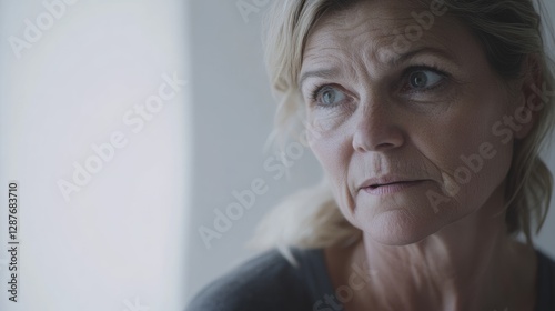 Dementia symptoms in a senior woman struggling to recognize familiar locations. Featuring disorientation and anxiety