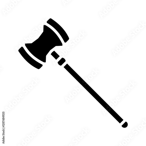 Judge's gavel vector icon, filled flat icon, solid pictogram isolated on a transparent background