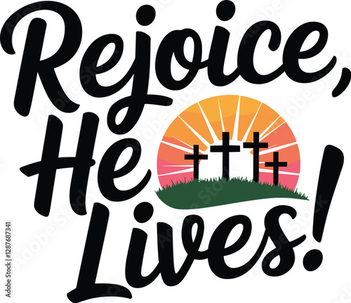 Easter Quotes Silhouette | Faith-Based Sayings Clipart | Holiday Typography Design