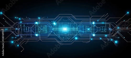 Digital Enlightenment: AI in a Glowing Network
