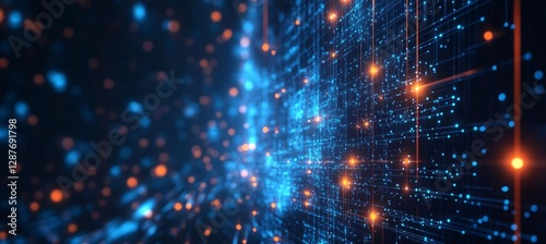 Digital Enlightenment: AI in a Glowing Network
