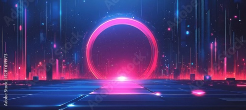Digital Enlightenment: AI in a Glowing Network
