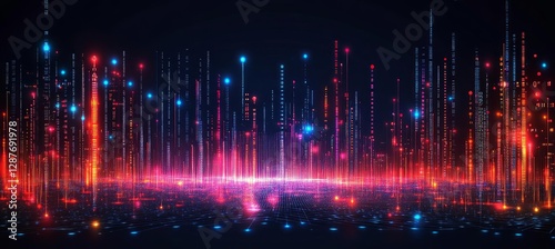 Digital Enlightenment: AI in a Glowing Network

