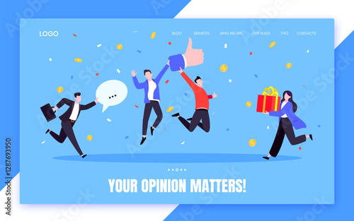Customer feedback, employee or client satisfaction rating review with good or bad symbols - thumb up and down business concept vector illustration. Positive and negative feedback and evaluation
