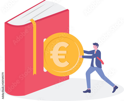 Social media illustration, business concept, web design

