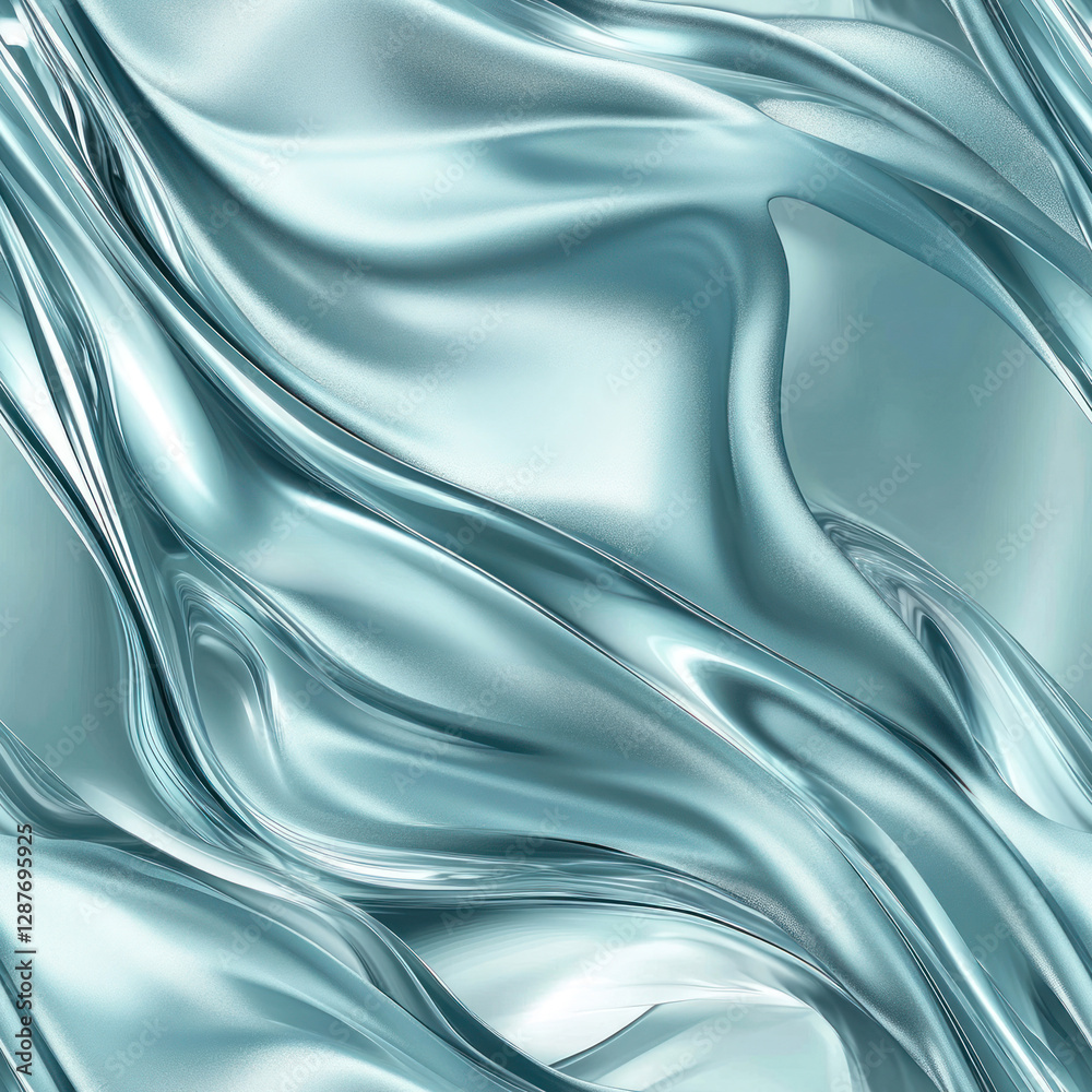 Obraz premium Abstract flowing fabric with rippling folds against a smooth, light-filled background creating an artistic vision. Seamless pattern. Repeat pattern