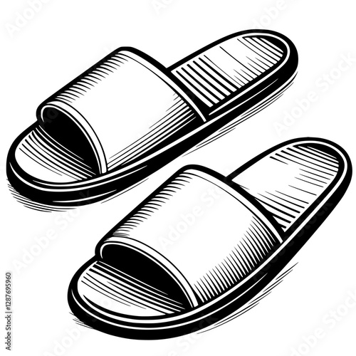 Vector design sandal silhouette
