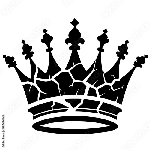 Broken crown silhouette