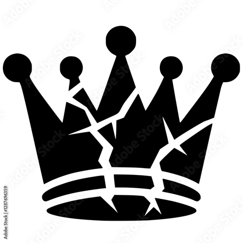 Cracked crown logo silhouette