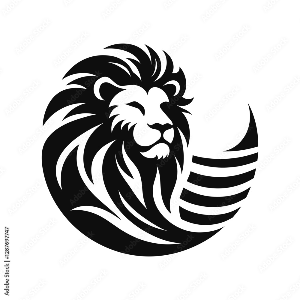 majestic lion silhouette vector clip art logo design majestic lion silhouette vector clip art logo design