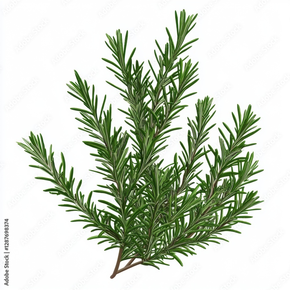 Obraz premium Rosemary plant isolated on white background