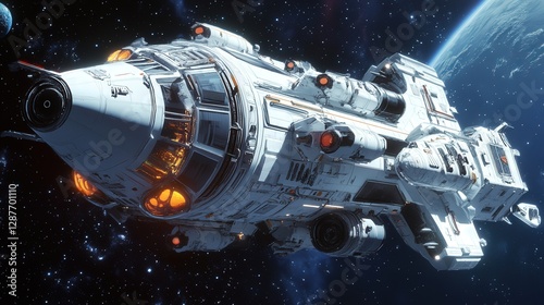 Wallpaper Mural spacecraft designed for rescuing other ships stranded in deep space. It is equipped with powerful engines for high-speed travel, a heavy-duty docking system Torontodigital.ca