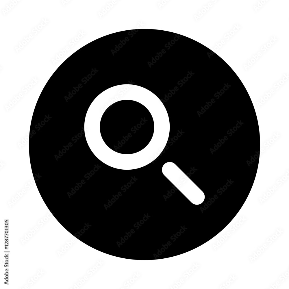 Search Menu Circular Outline Icon Vector Search Menu Circular Outline Icon Vector
