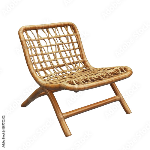 Bamboo chair isolate on transparent background