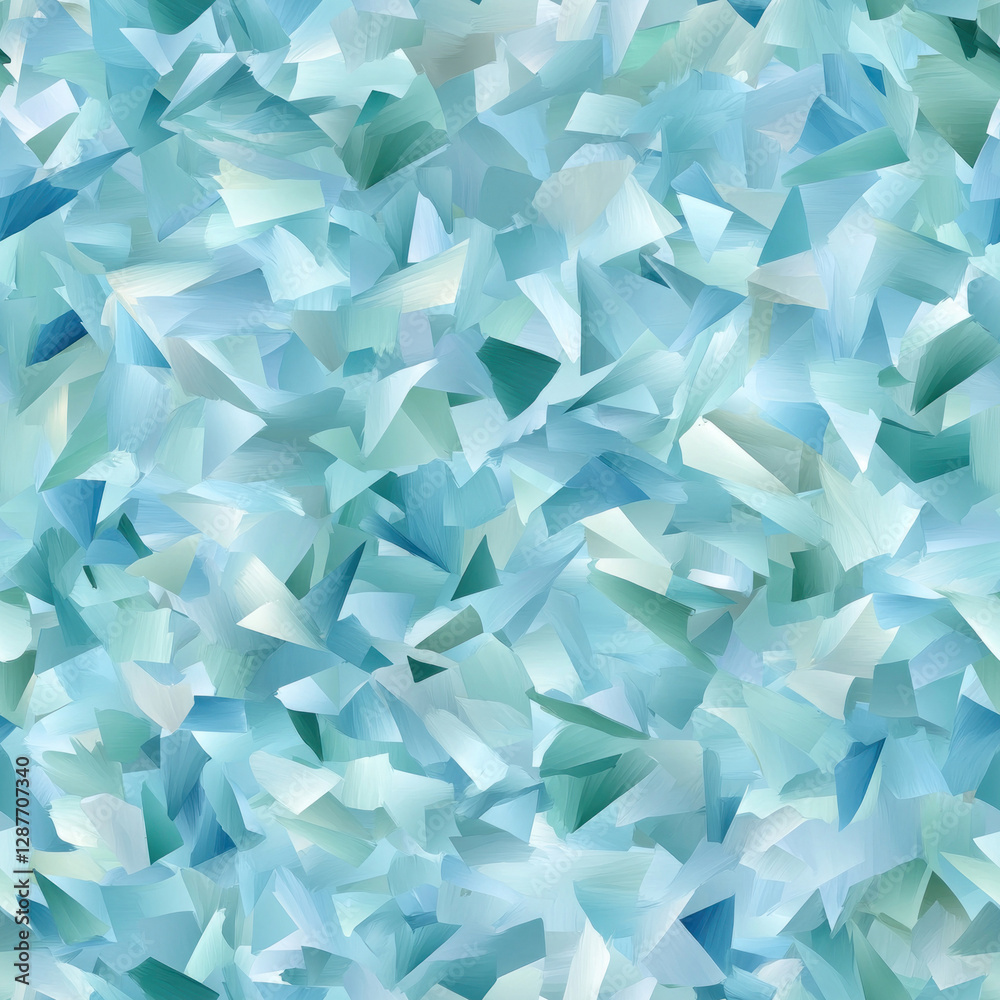 Fototapeta premium Abstract polygonal shards mosaic background. Blue, teal, white colored geometric shapes pattern