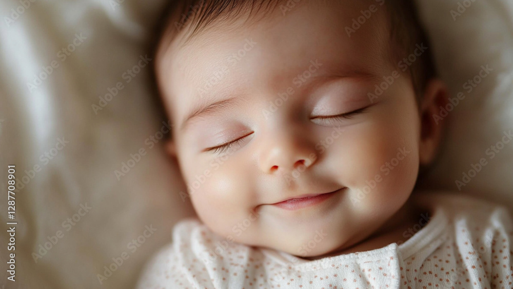 close-up of a newborn baby face close-up of a newborn baby face