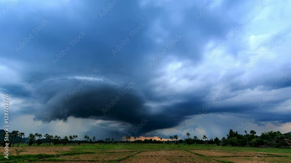 Dark storm clouds loom over a vibrant green field, with trees dotting the horizon beneath a dramatic sky. A powerful depiction of nature’s intensity and rural beauty. Dark storm clouds loom over a vibrant green field, with trees dotting the horizon beneath a dramatic sky. A powerful depiction of nature’s intensity and rural beauty.