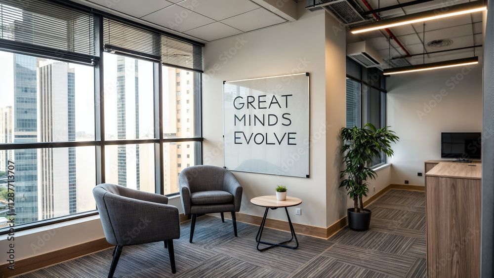 Fototapeta premium great minds evolve Text