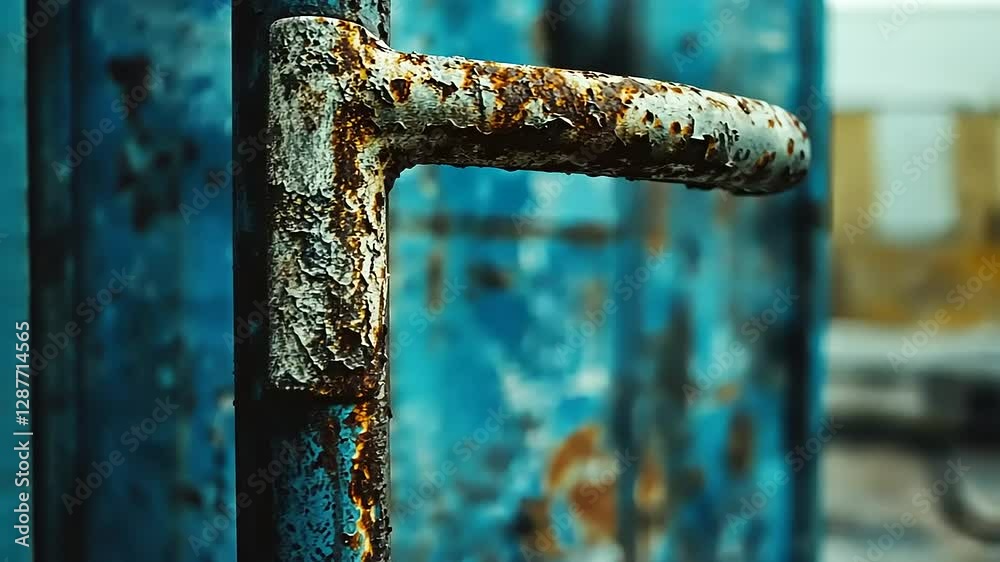 old rusty door handle