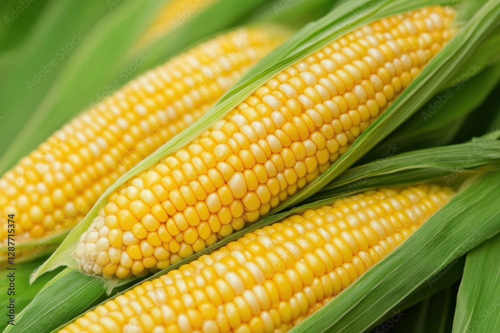 Close up view of fresh ears of yellow sweet corn Close up view of fresh ears of yellow sweet corn