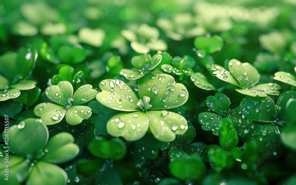 Fototapeta premium Saint Patrick Day beryl 3d background