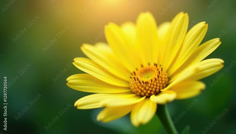 Obraz premium Bright yellow underside of a flower with soft and airy feeling, airy, daisy