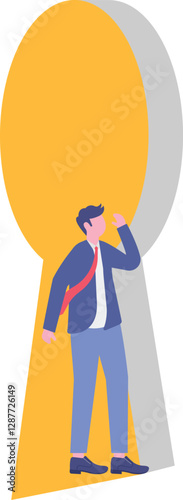 Social media illustration, business concept, web design

