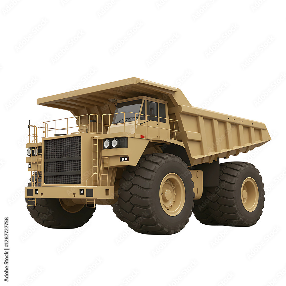 Obraz premium Massive Haul Truck For Quarry And Mining Operations On Transparent Background 