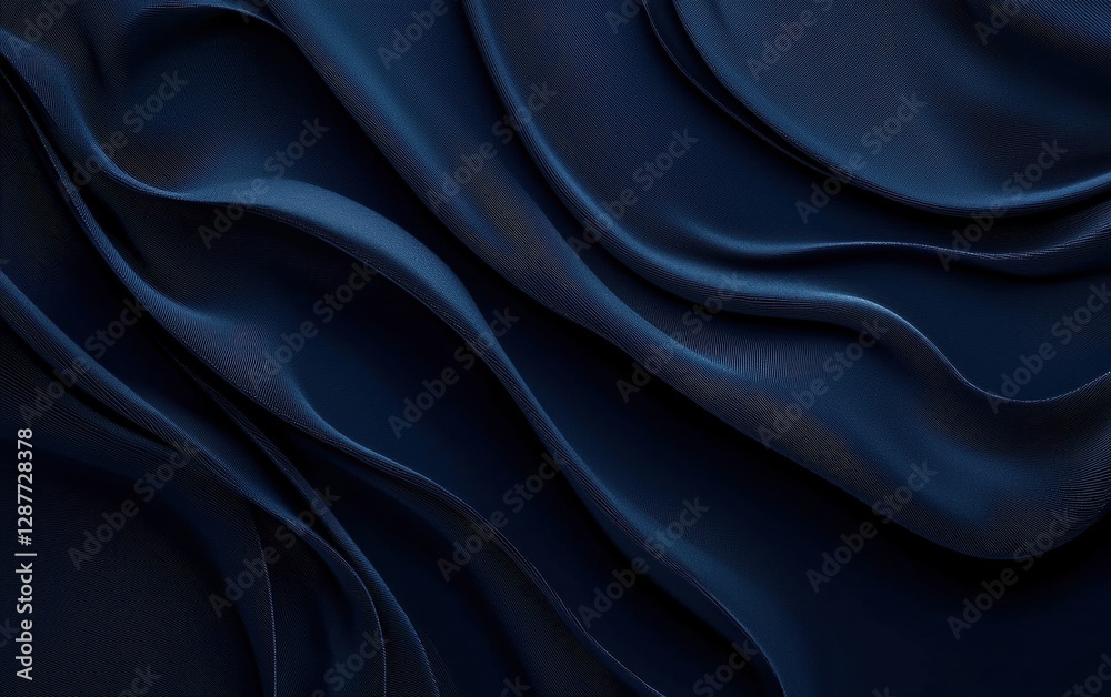 Fototapeta premium Shark on a deep navy 3D background minimalistic mockup with space for text