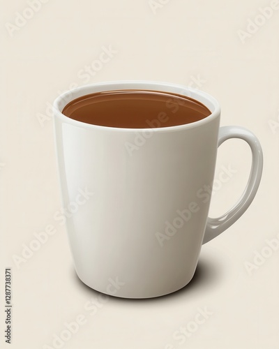 Wallpaper Mural Aromatic cocoa in a white mug against a neutral background creating a cozy and inviting atmosphere perfect for relaxation and enjoyment Torontodigital.ca