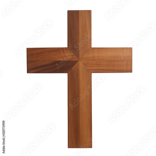 Wallpaper Mural A wooden cross with smooth, well-balanced proportions, crafted with an elegant yet minimal design, transparent background, PNG Torontodigital.ca
