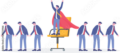 Social media illustration, business concept, web design

