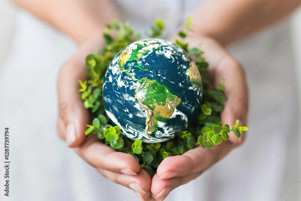 Greeting card with holiday composition for world environment day, abstract vivid composition consists of fictional unreal fantastic vision on background Greeting card with holiday composition for world environment day, abstract vivid composition consists of fictional unreal fantastic vision on background