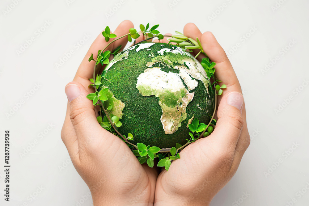 Greeting card with holiday composition for world environment day, abstract vivid composition consists of fictional unreal fantastic vision on background Greeting card with holiday composition for world environment day, abstract vivid composition consists of fictional unreal fantastic vision on background