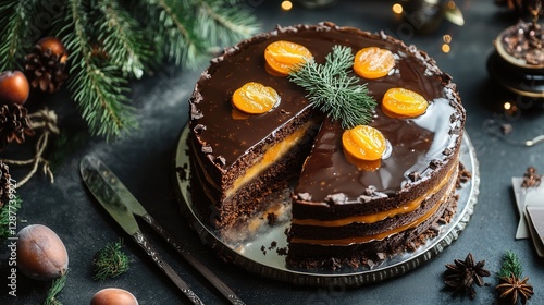elegant Austrian sachertorte, a chocolate cake with layers of apricot jam and dark chocolate glaze.