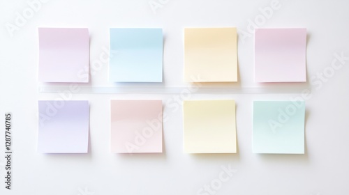 Wallpaper Mural Colorful sticky notes arranged in a grid on a white surface for organizing thoughts and ideas Torontodigital.ca