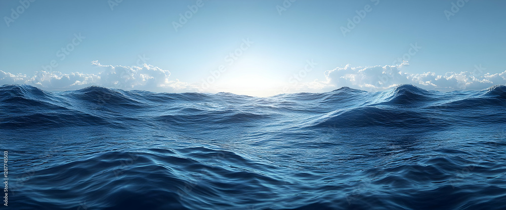 Abstract Digital Ocean Panorama Abstract Digital Ocean Panorama