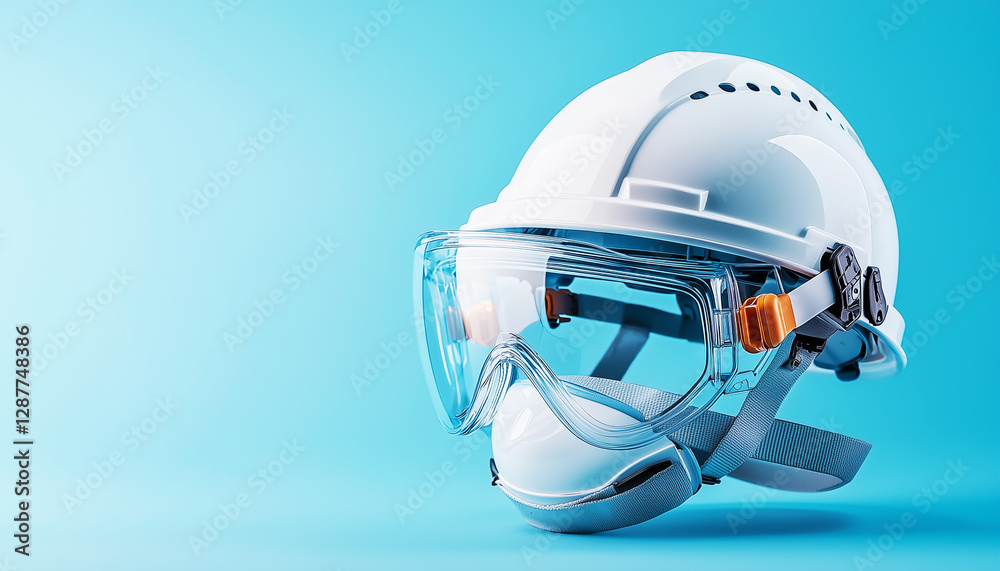 Fototapeta premium FortiCap - Industrial Helmet. Generative AI.